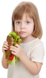 Girl Eating Sandwich